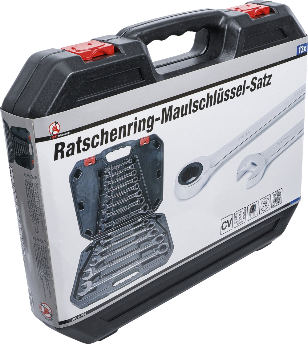 BGS DIY 30006 Satz Ratschenringmaulschlüssel SW 8 - 32mm 13 teilig