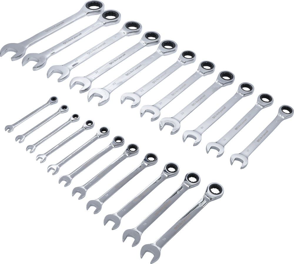 BGS DIY 30009 Satz Ratschenringmaulschlüssel SW 6 - 32mm 22 teilig