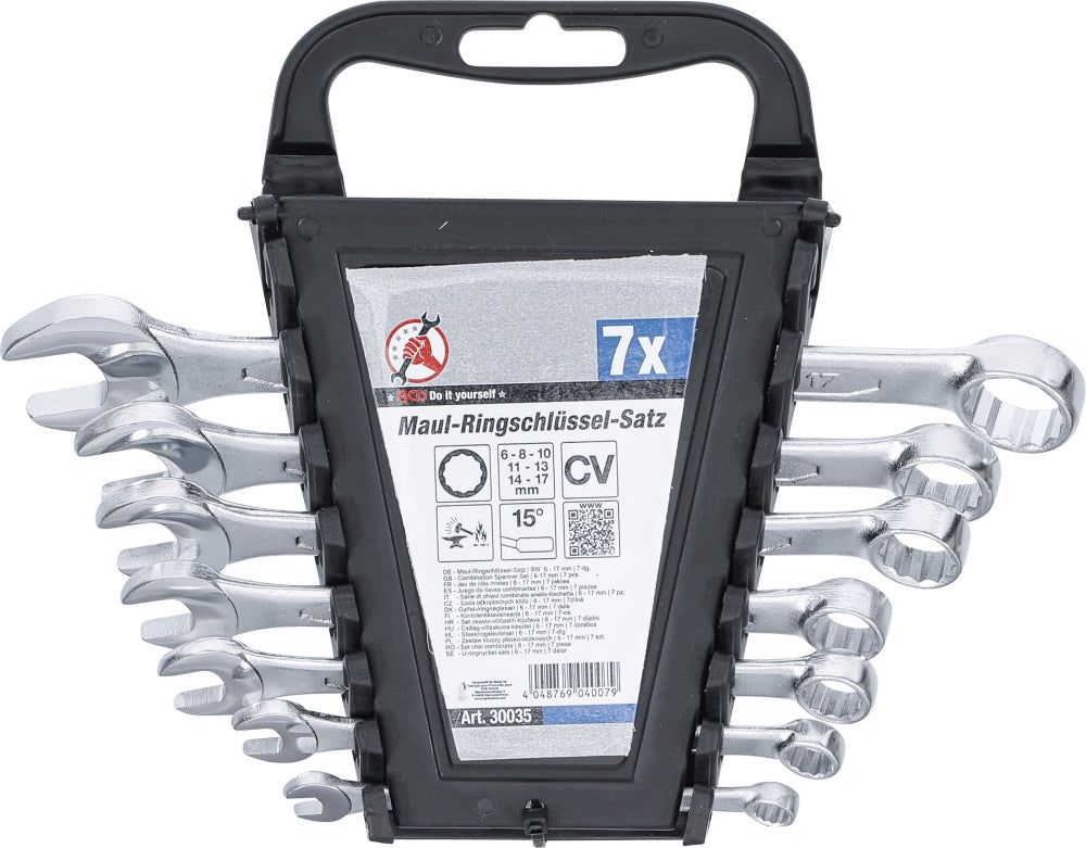 BGS DIY 30035 Satz Ringmaulschlüssel SW 6 - 17mm metrisch warm geschmiedet 7 teilig