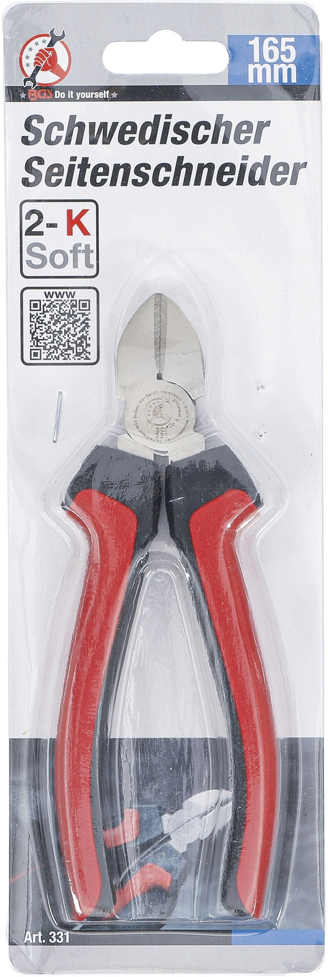 BGS DIY 331 Schwedischer Seitenschneider Länge 165mm