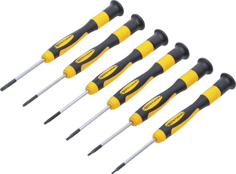 BGS DIY 35808 Satz Präzisions Schraubendreher T-Profil (für Torx) 6 teilig