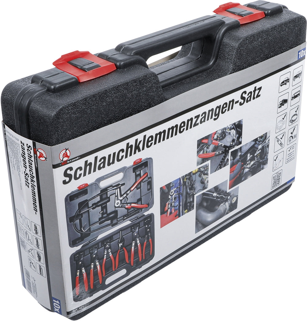 BGS DIY 421 Satz Schlauchklemmzangen 10 teilig