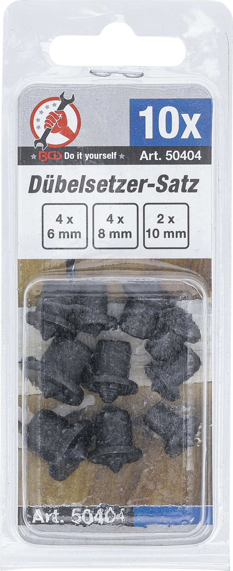 BGS DIY 50404 Satz Dübelsetzer 6 8 10mm 10 teilig