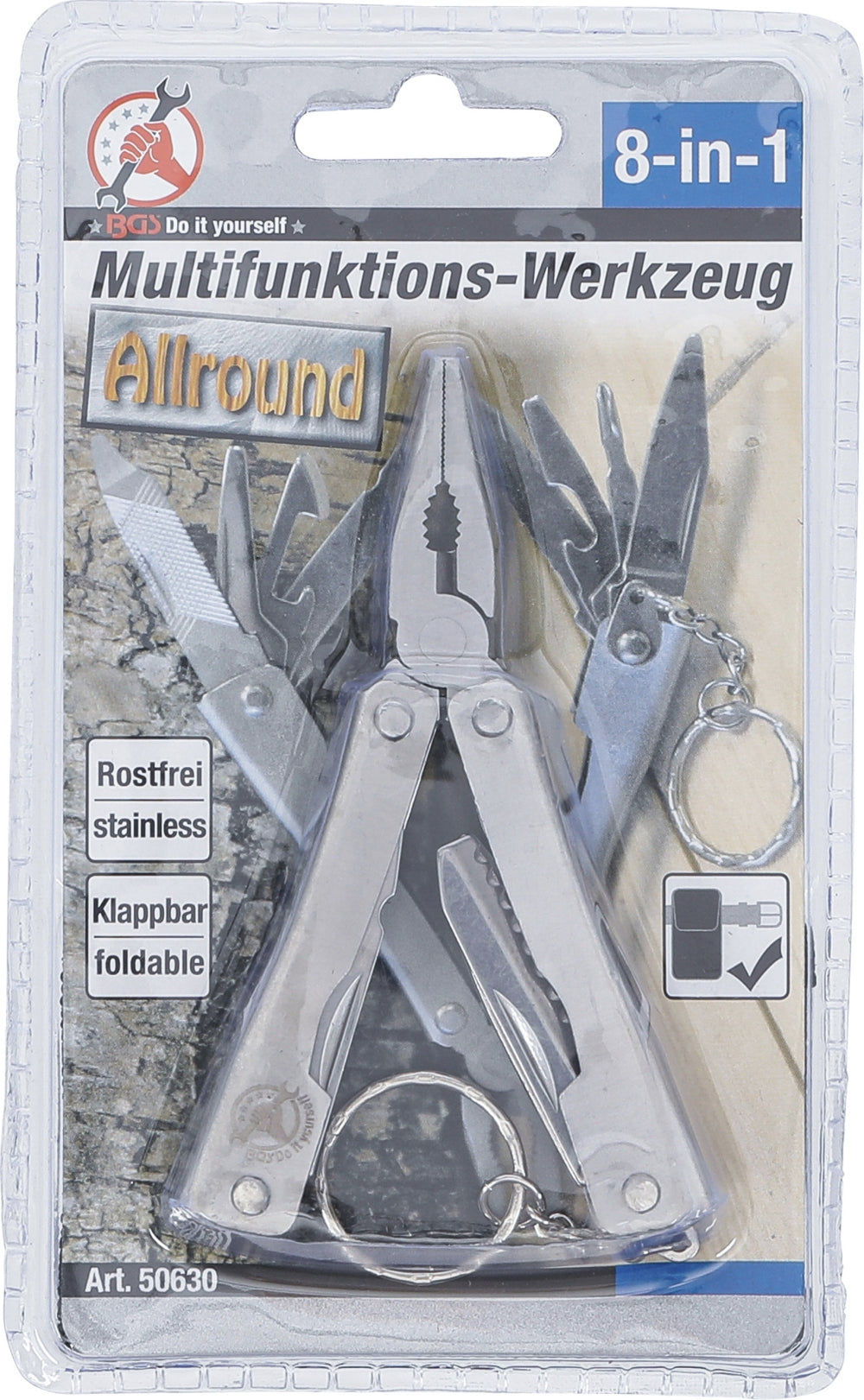 BGS DIY 50630 Multifunktionales Werkzeug 8 in 1
