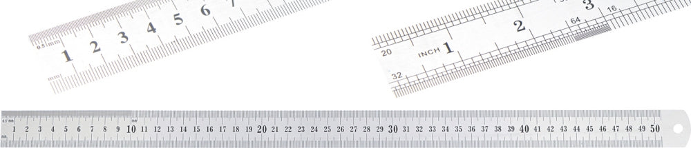 BGS DIY 50889 Maßstab biegsam rostfrei Edelstahl 0,5m