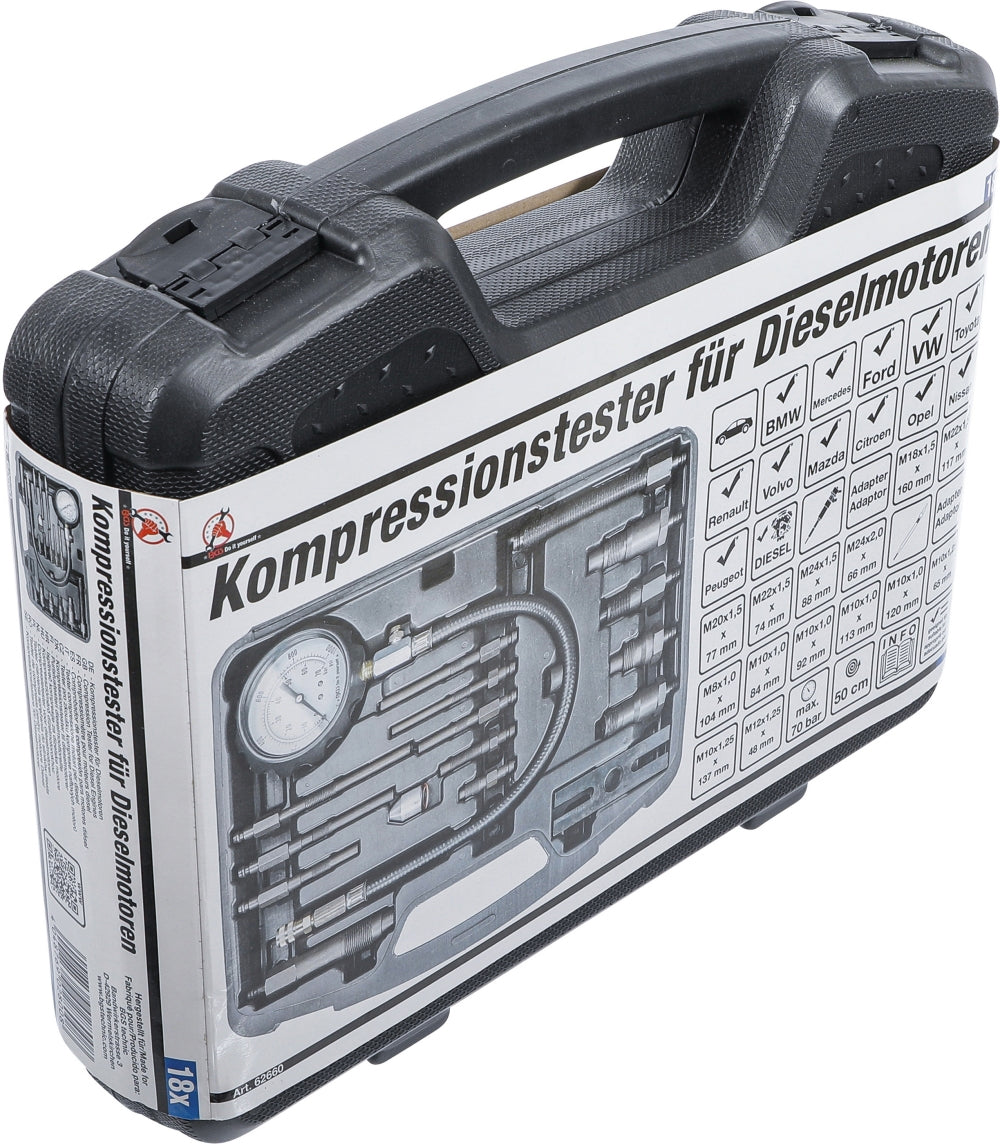 BGS DIY 62660 Satz Kompressionstester für Dieselmotoren