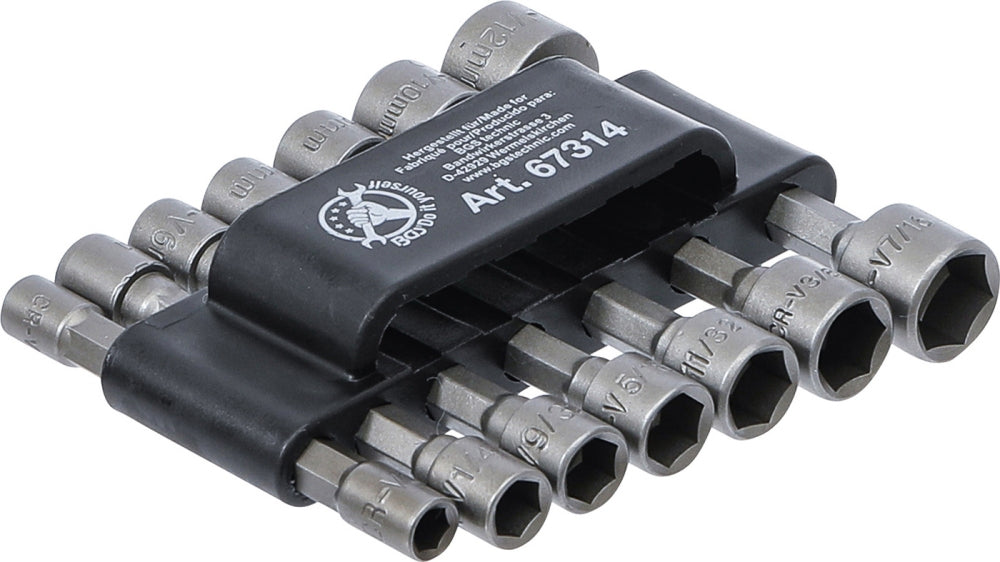 BGS DIY 67314 Steckschlüssel-Bit-Satz 6,3mm (1/4") metrisch und Zoll
