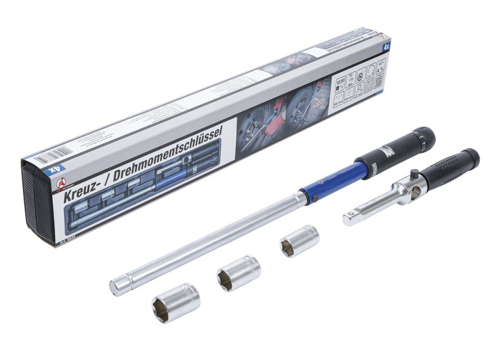 BGS DIY 6835 Kreuzschlüssel / Drehmomentschlüssel Abtrieb Außenvierkant 12,5mm (1/2") 70 - 170Nm