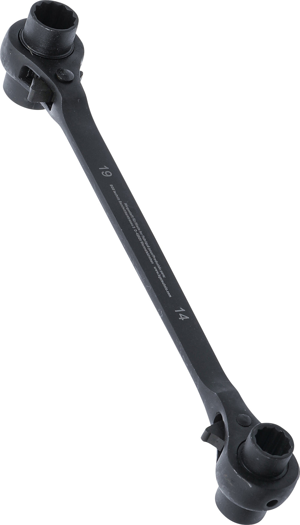 BGS DIY 6843 Gerüstbauerknarre SW 14 17 19 22mm 4-in-1