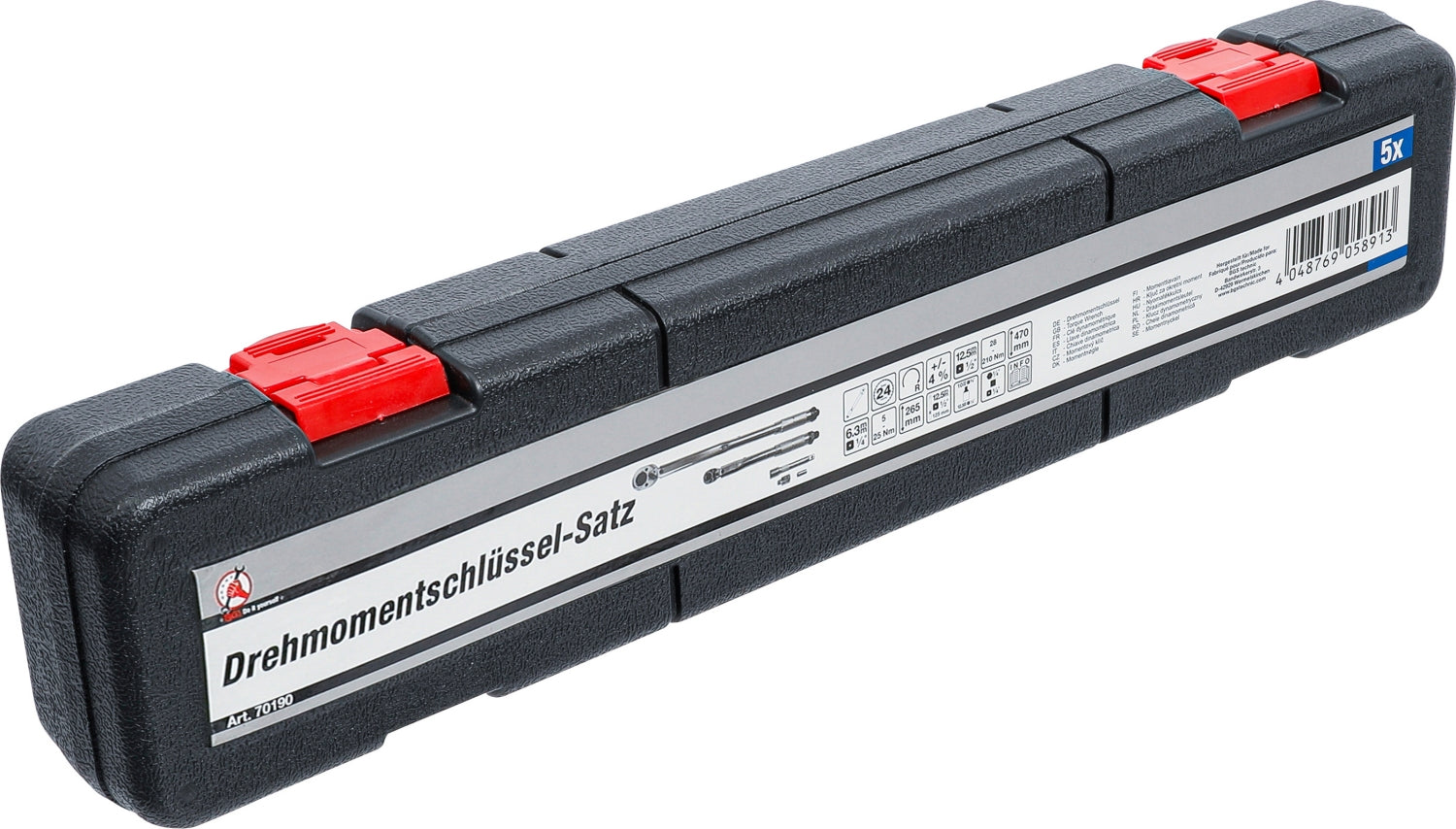 BGS DIY 70190 Satz Drehmomentschlüssel 6,3mm (1/4") & 12,5mm (1/2")