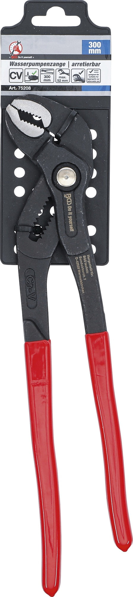 BGS DIY 75208 Wasserpumpenzange arretierbar Länge 300mm