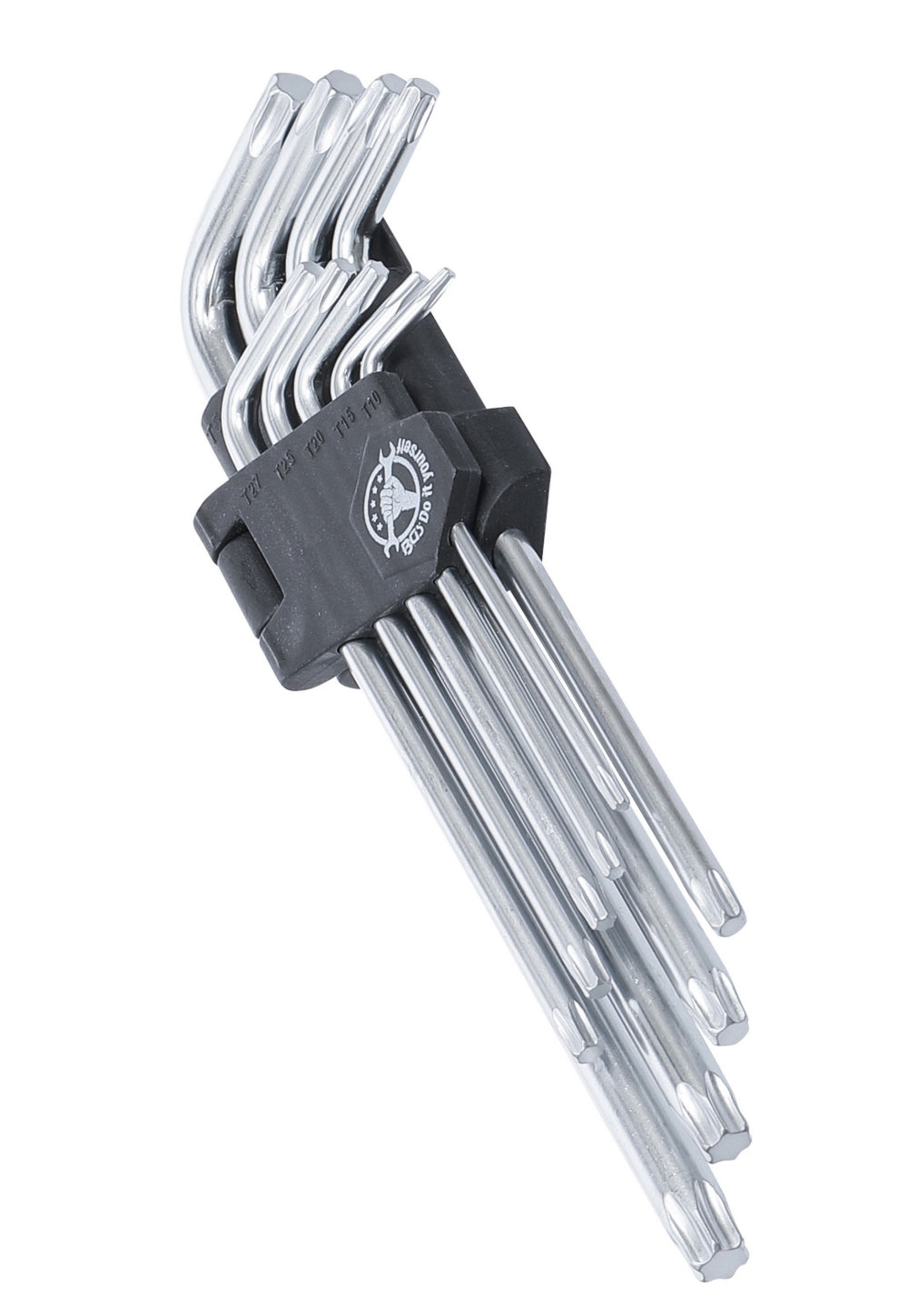 BGS DIY 816 Satz Winkelschlüssel lang T-Profil (für Torx ) metrisch T10 - T50 9 teilig