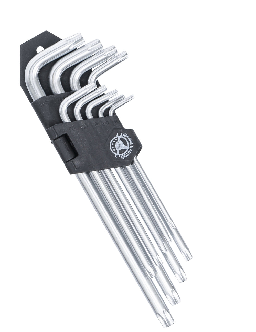BGS DIY 816 Satz Winkelschlüssel lang T-Profil (für Torx ) metrisch T10 - T50 9 teilig