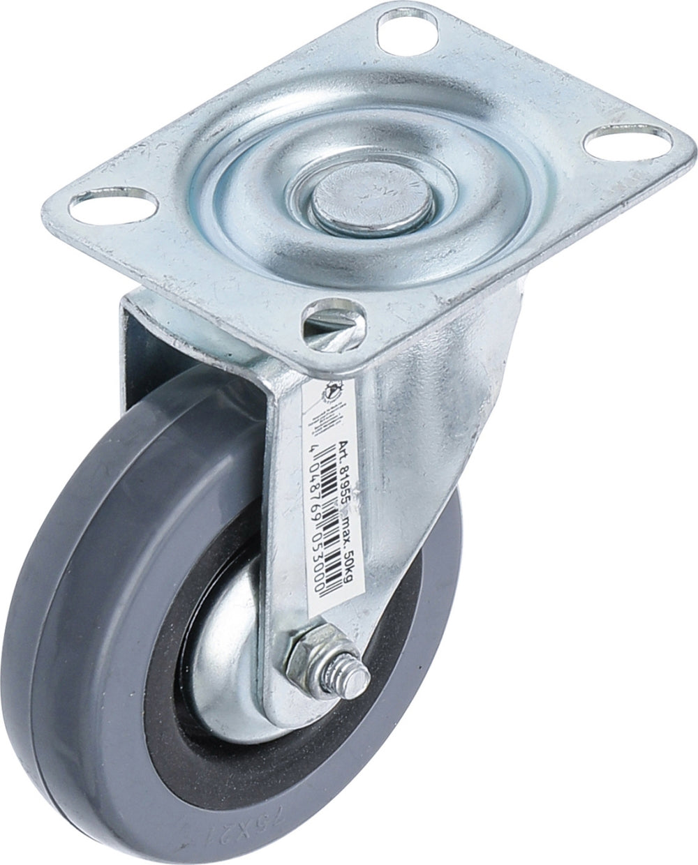 BGS DIY 81955 Lenkrolle mit Anschraubsockel Ø 75mm