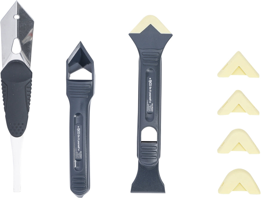 BGS DIY 85200 Satz Silikon Fugenentferner und Spachtel 8 teilig