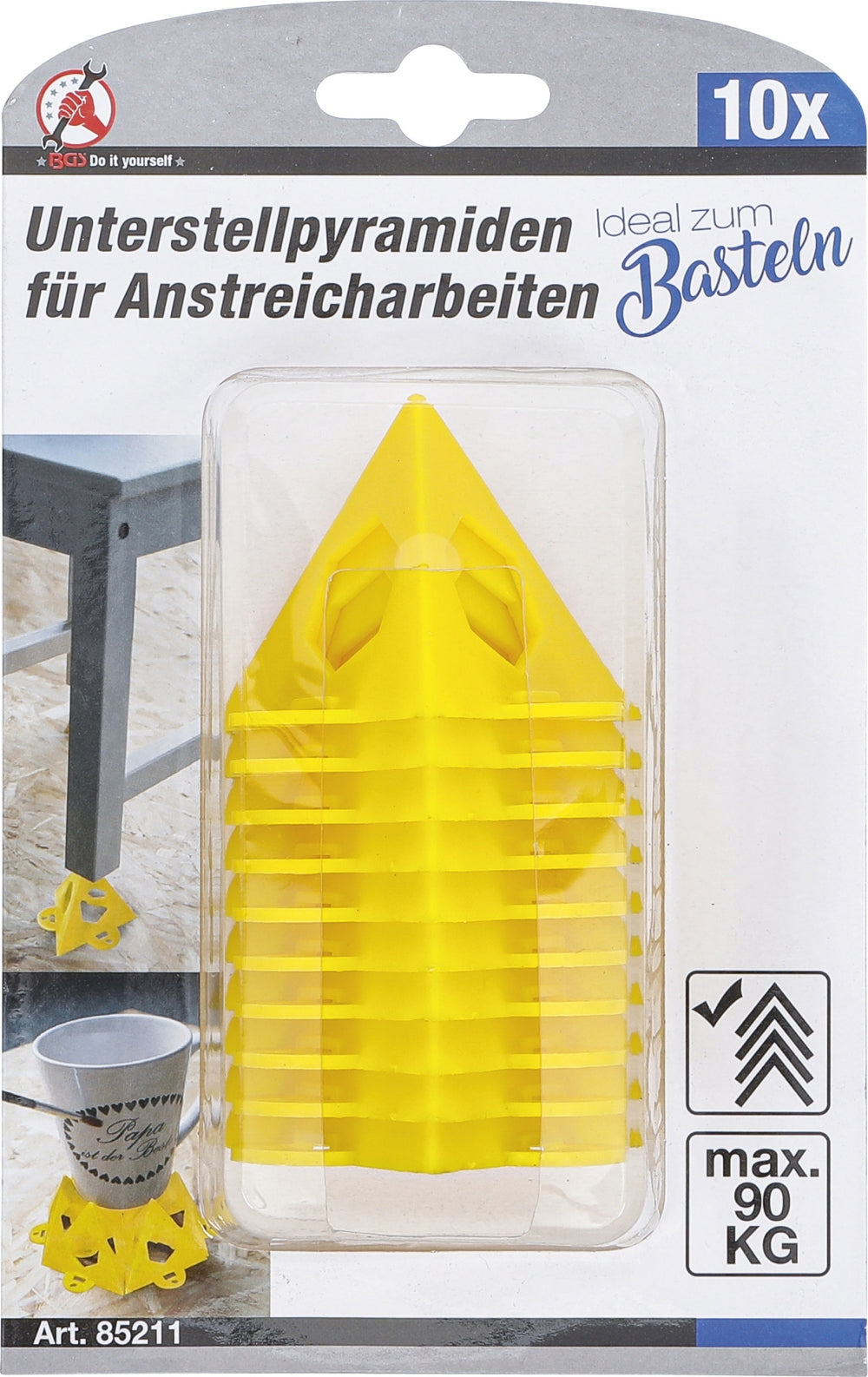 BGS DIY 85211 Unterstellpyramiden für Anstreicharbeiten 10 teilig