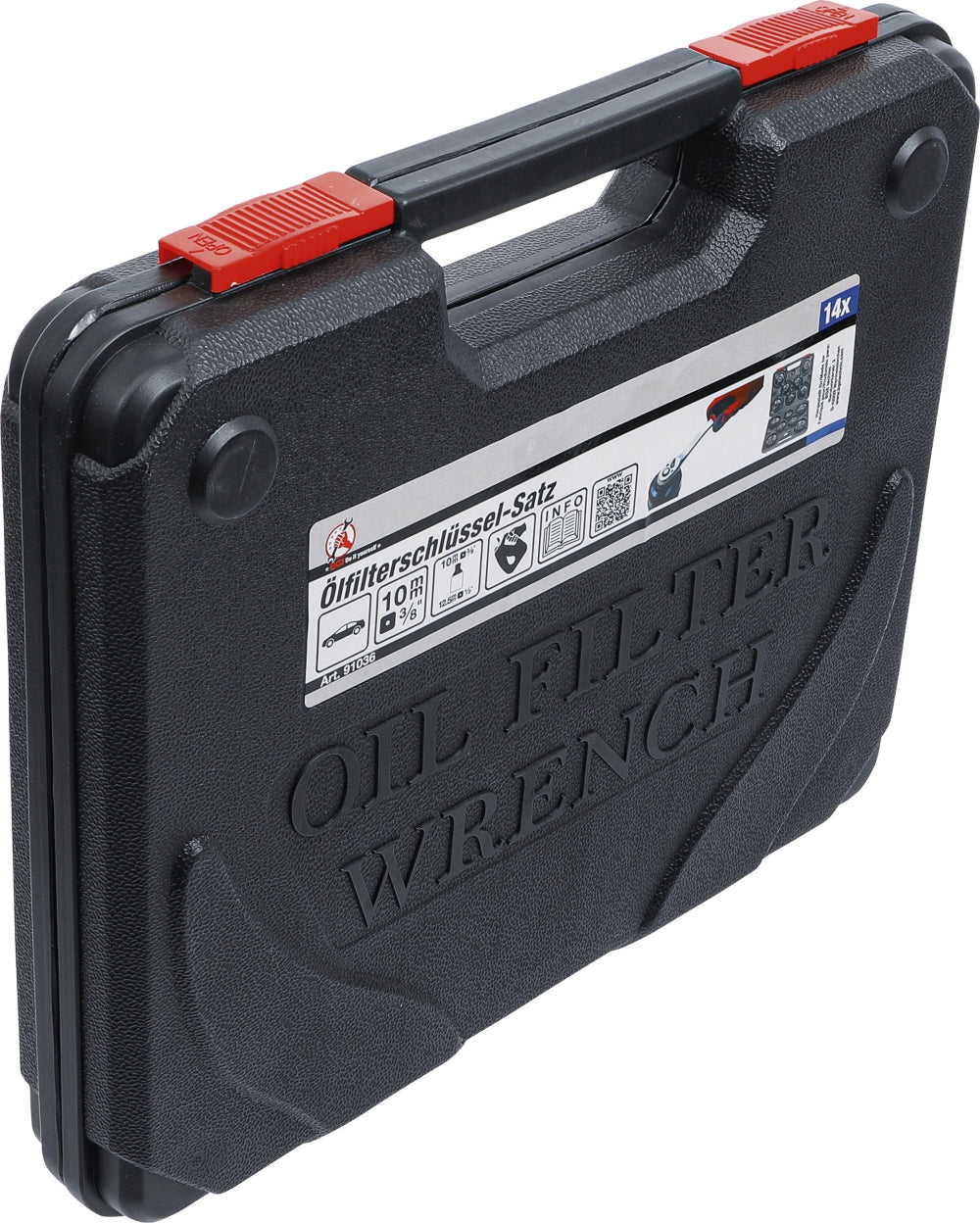 BGS DIY 91036 Satz Ölfilterschlüssel Ölfilterkappen Antrieb 10mm (3/8") 14 teilig