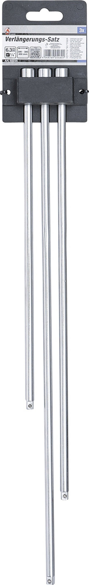 BGS DIY 92235 Satz Verlängerungen 6,3mm (1/4") Länge 300mm 380mm 450mm