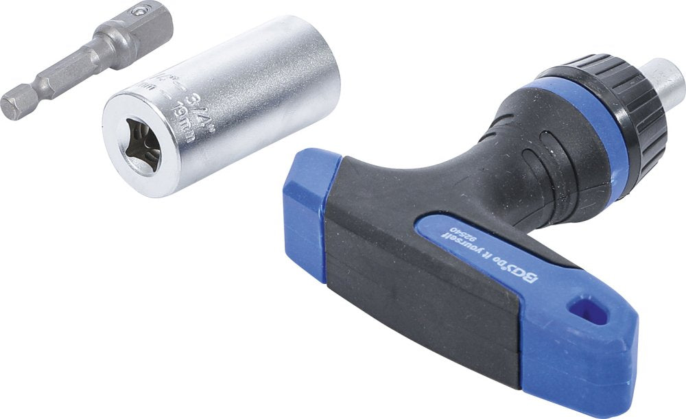 BGS DIY 92540 Multi-Einsatz mit Adapter-Satz mit Ratschen-T-Griff umschaltbar
