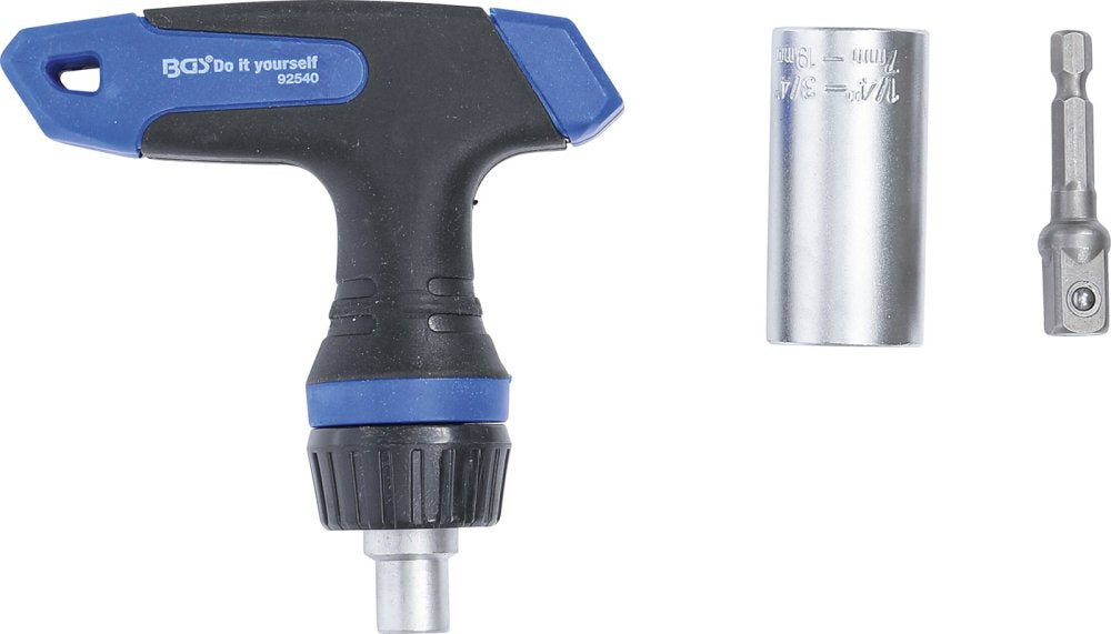BGS DIY 92540 Multi-Einsatz mit Adapter-Satz mit Ratschen-T-Griff umschaltbar