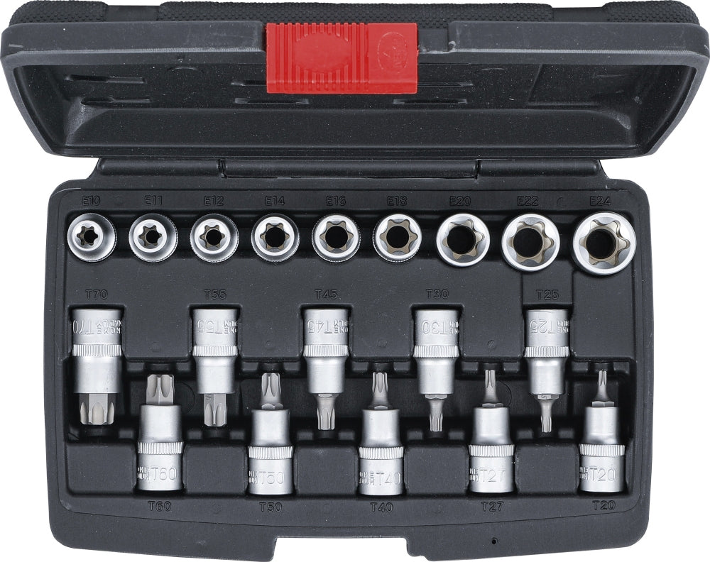 BGS DIY 95100 Satz Nüsse Torx aussen T-Profil & Torx Innen E-Profil 19 teilig