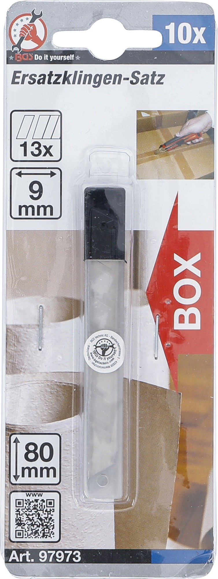 BGS DIY 97973 Satz Ersatzklingen 9mm 10 teilig