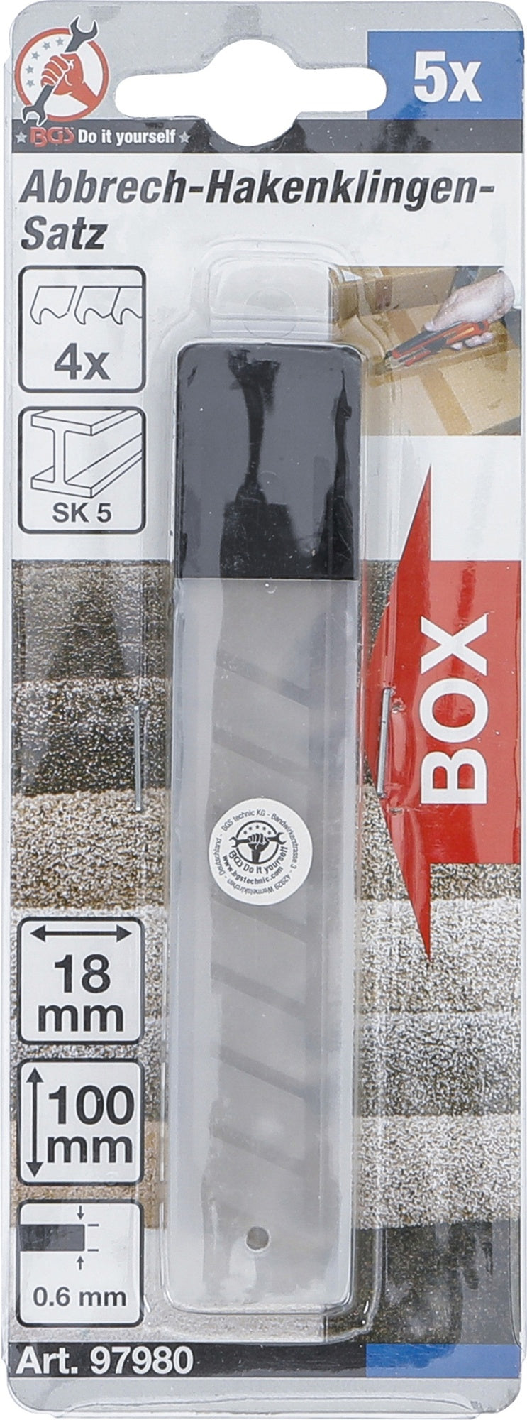 BGS DIY 97980 Satz Abbrech Hakenklingen 5 teilig