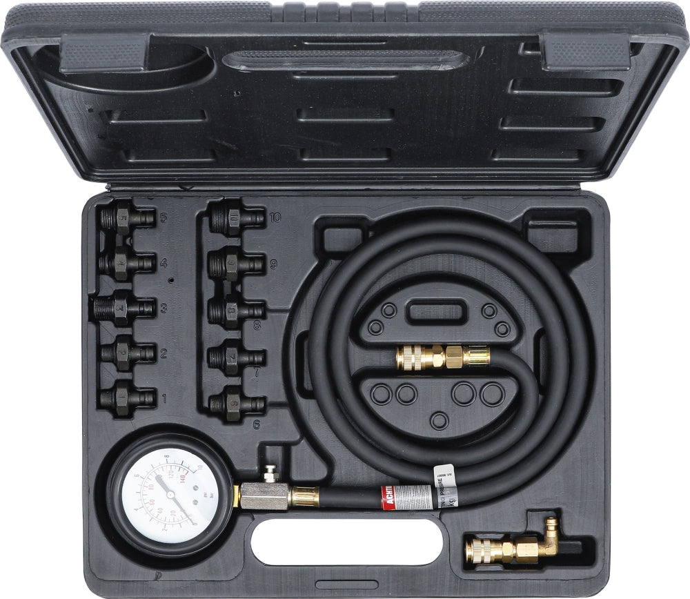 BGS DIY 98007 Öldrucktester mit vielen Adaptern