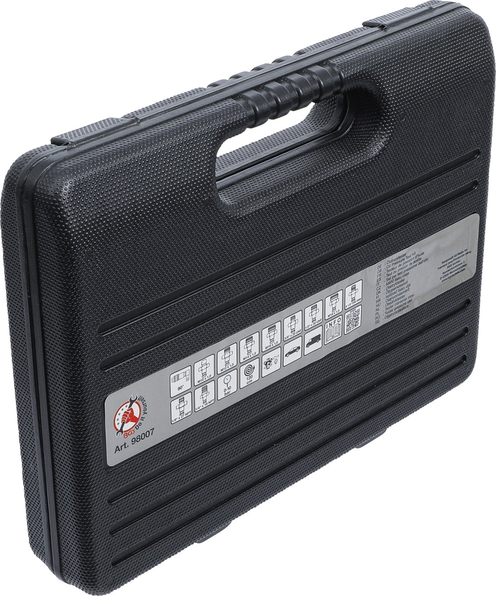BGS DIY 98007 Öldrucktester mit vielen Adaptern
