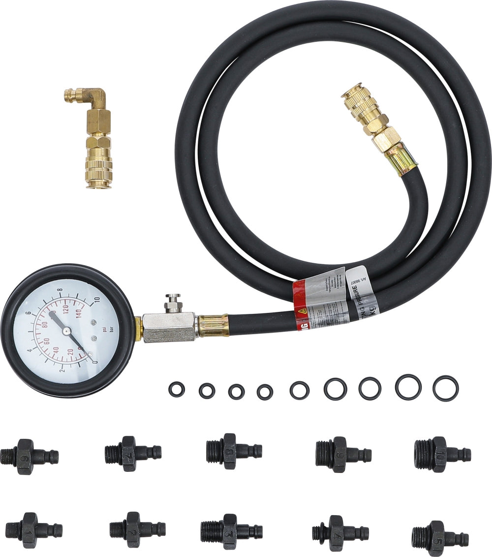 BGS DIY 98007 Öldrucktester mit vielen Adaptern