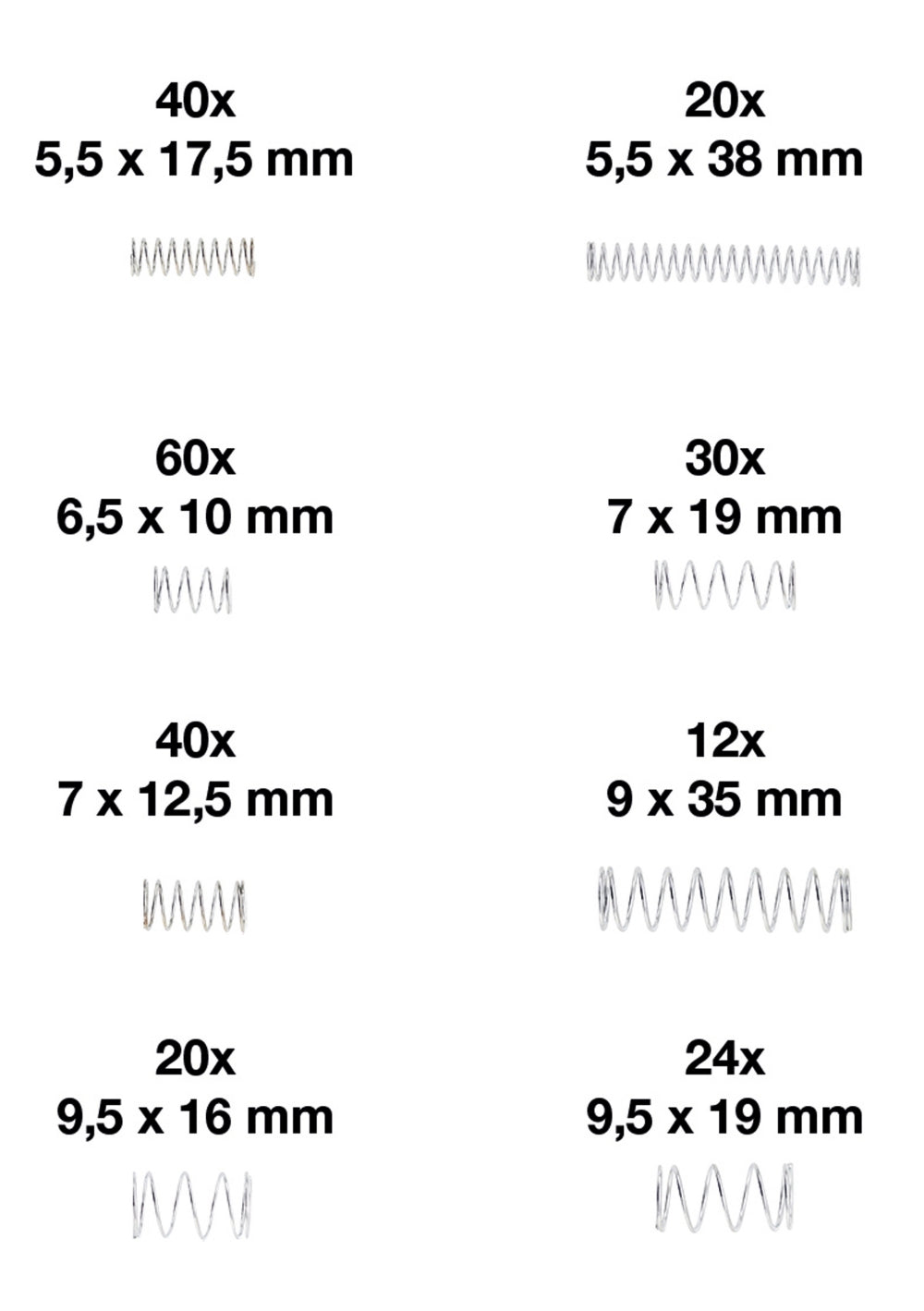 BGS DIY 9806 Sortiment Federn Druckfedern 246-teilig