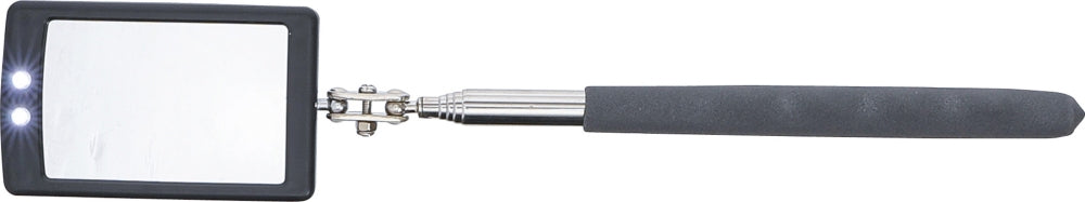 BGS DIY 99302 LED Inspektionsspiegel mit Teleskopfunktion 290 - 876mm inkl. Batterien