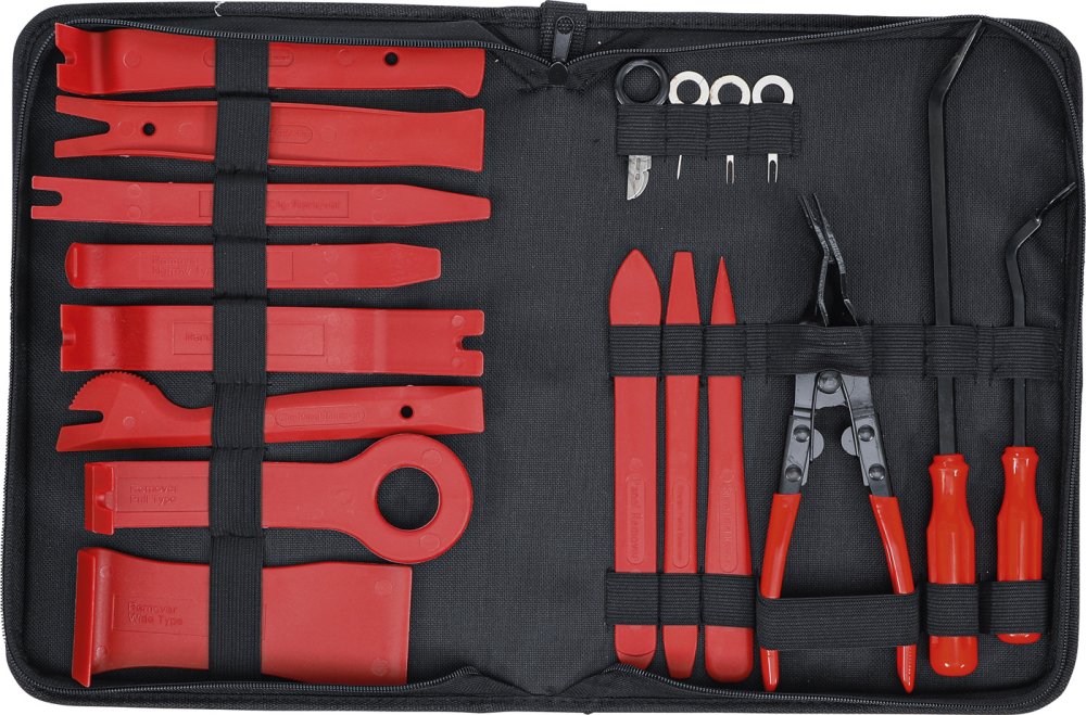 BGS DIY 91326 Satz Keile für Verkleidung Demontage Zierleisten verschiedene Formen 19-teilig