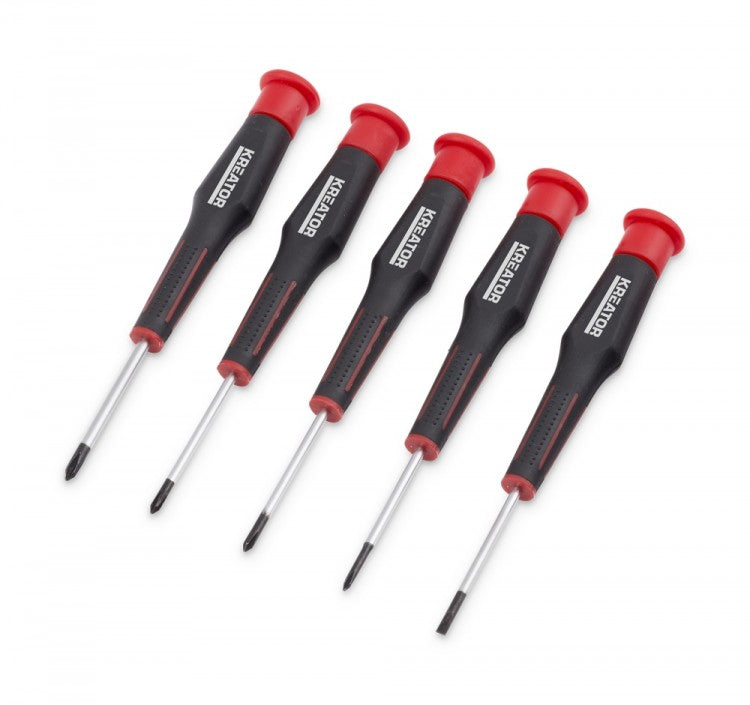 KRT411004 Satz Feinmechaniker Schlitz & Kreuz Schraubendreher 5 teilig