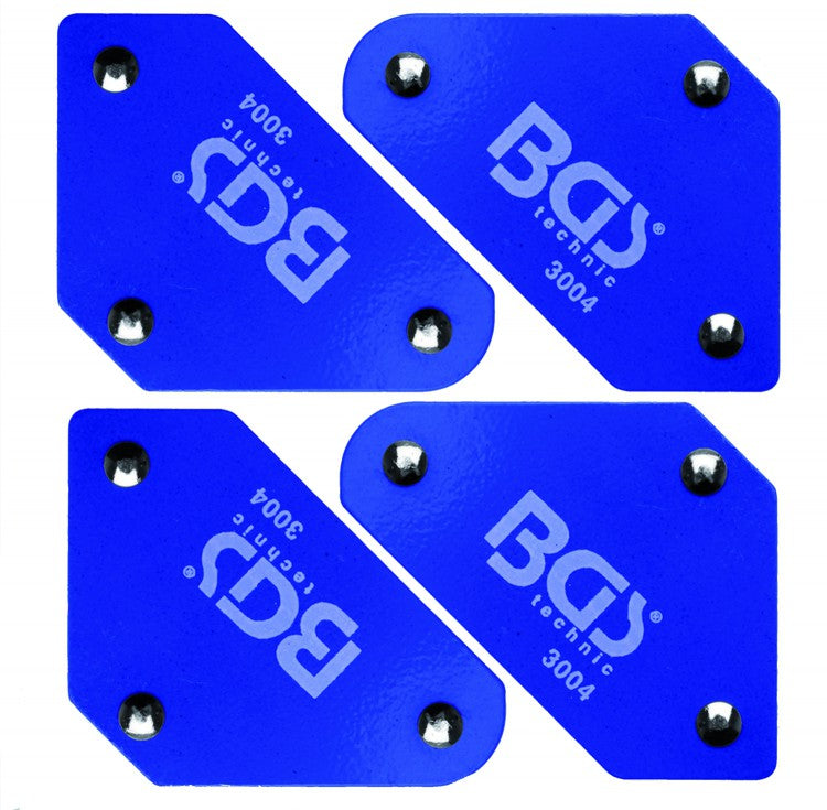 BGS 3004 Satz mit 4 Mini Magnetwinkel mit Winkel 45° - 90° - 135° 4 kg Haltekraft / Magnet