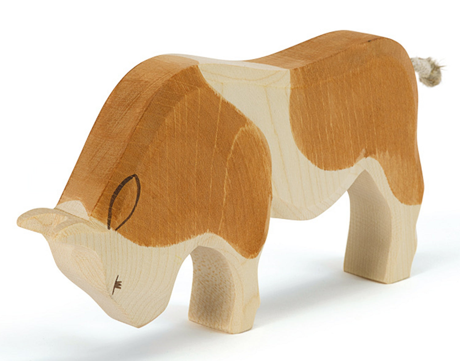 OSTHEIMER 11021 Stier braun Höhe 10,5cm aus Holz Familie & Bauernhof