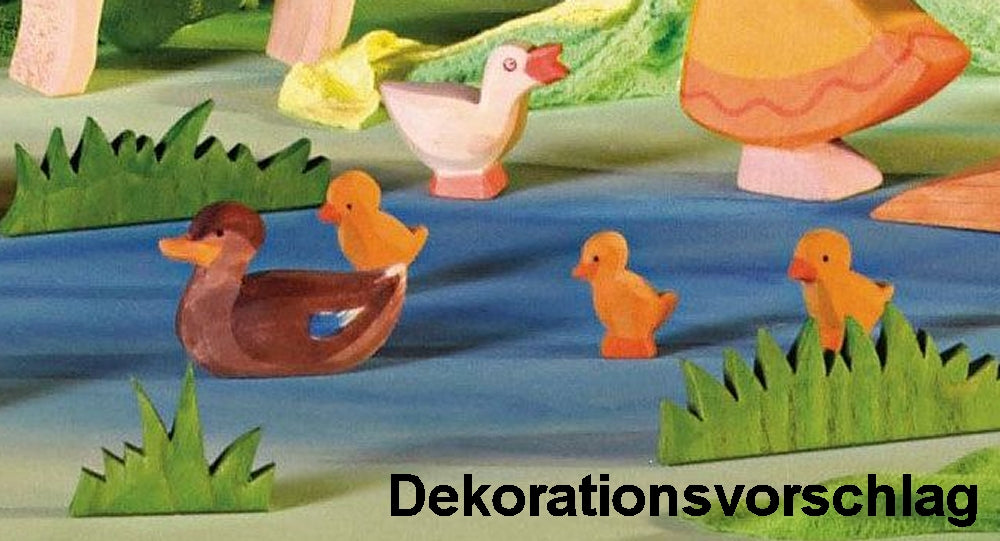 OSTHEIMER 13215 Entenküken Höhe 2,5cm aus Holz Familie & Bauernhof