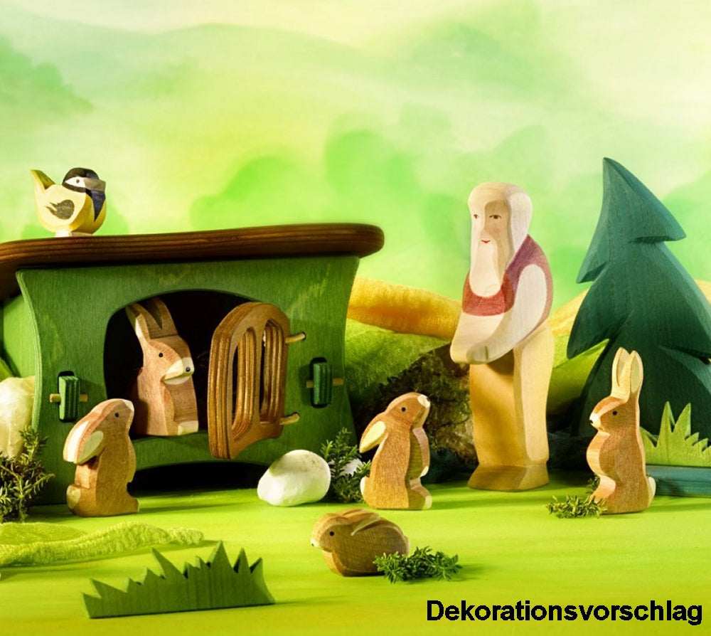 OSTHEIMER 15003 Hase Ohr hoch aus Holz Höhe 7,5cm Tiere in Wald & Flur