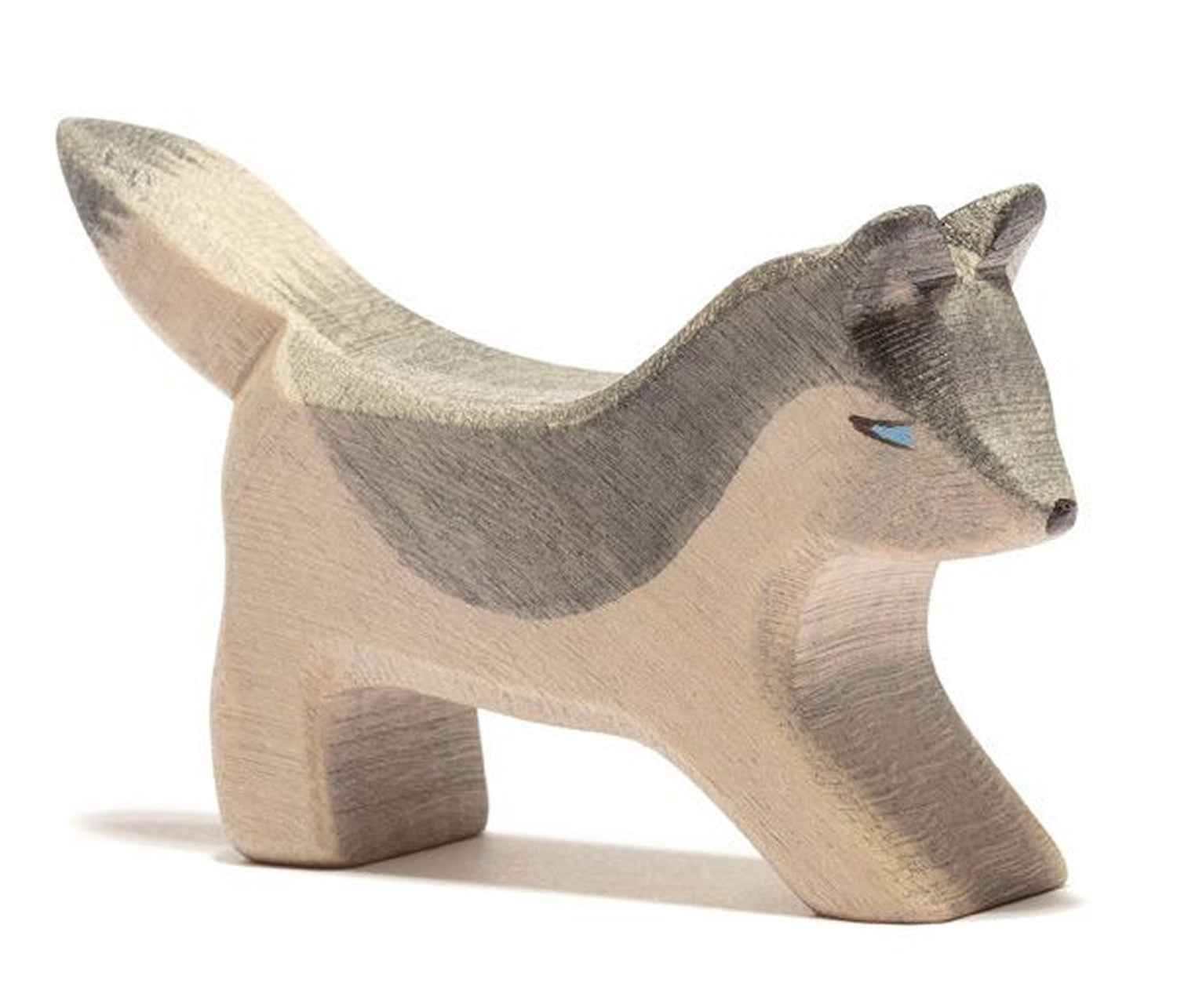 OSTHEIMER 15215 Wolf klein spielend aus Holz Höhe 5cm Tiere in Wald & Flur