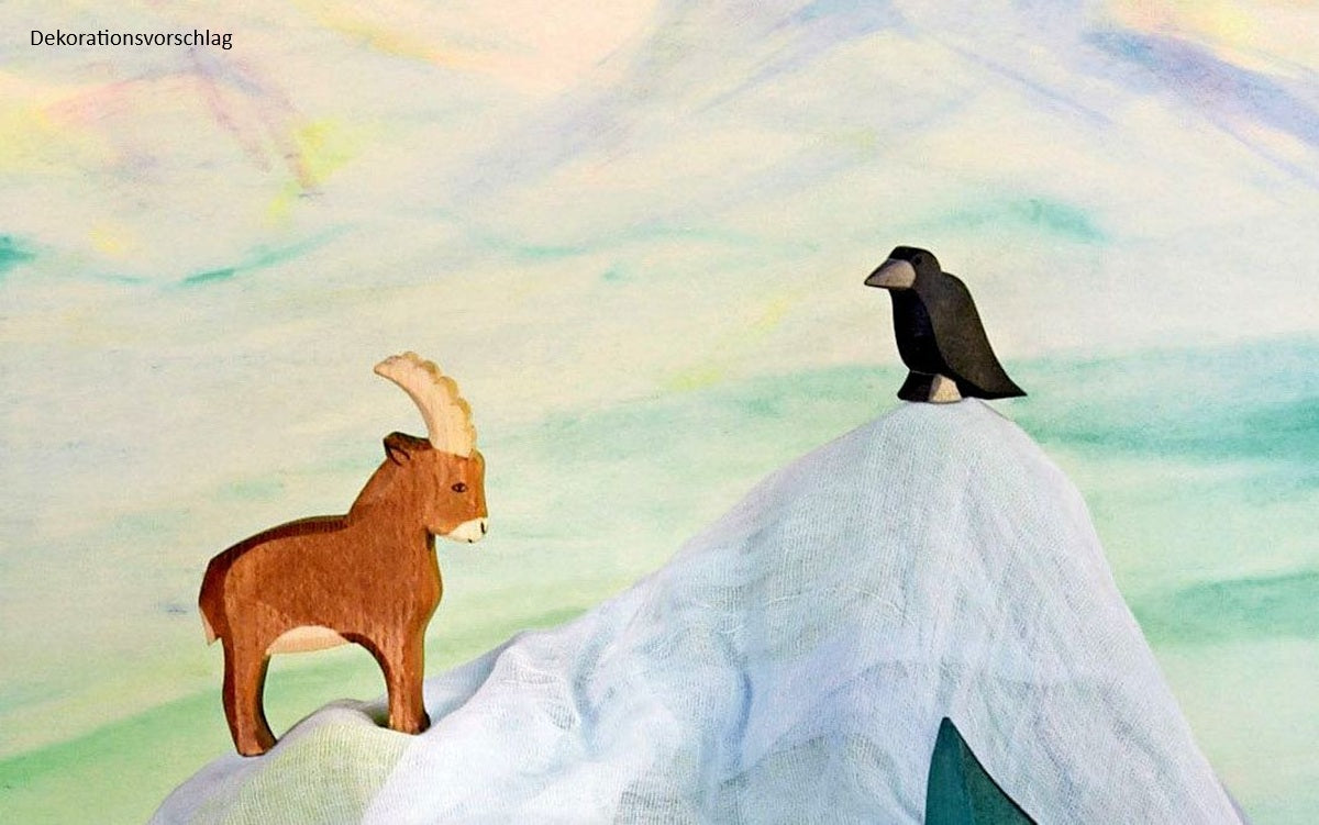 OSTHEIMER 17501 Steinbock aus Holz Höhe 11,5cm Tier in Wald & Flur