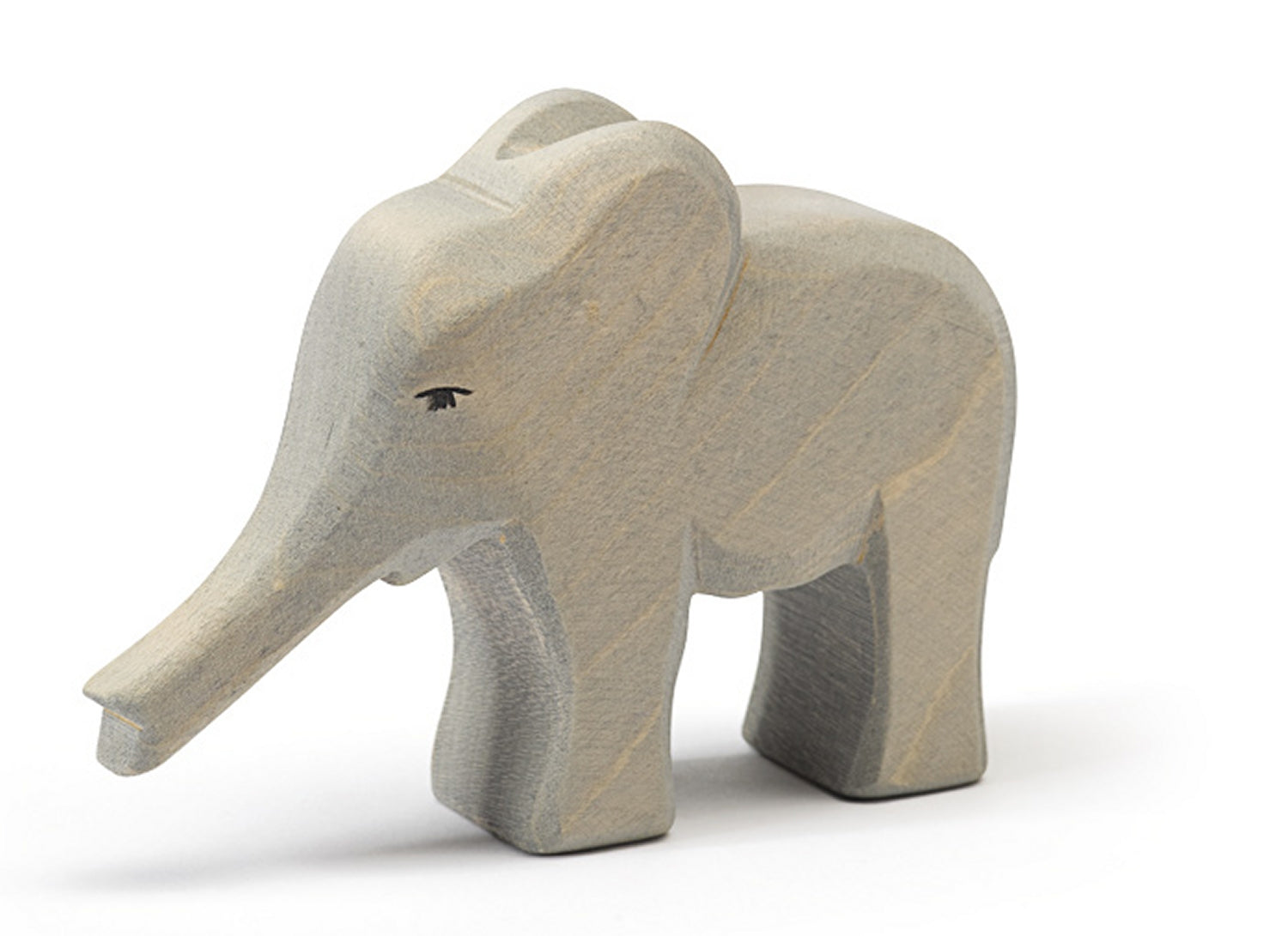 OSTHEIMER 20424 Elefant klein Rüssel gestreckt aus Holz Höhe 12cm Tiere aus aller Welt