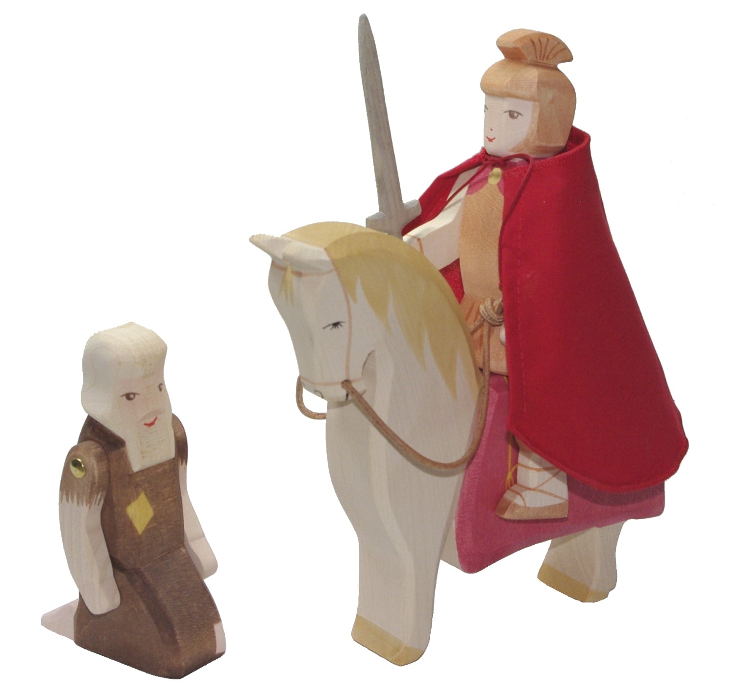 OSTHEIMER 37910 St. Martin mit Pferd und Bettler in Holzkiste 3 teilig Jahresfeste