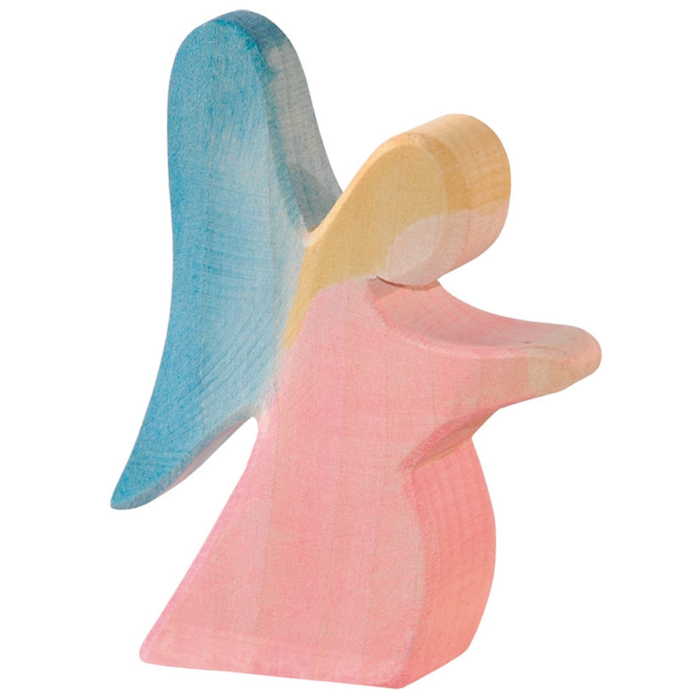 OSTHEIMER 4014 Engel kniend rot aus Holz Höhe 9cm Jahresfeste Weihnachtsengel