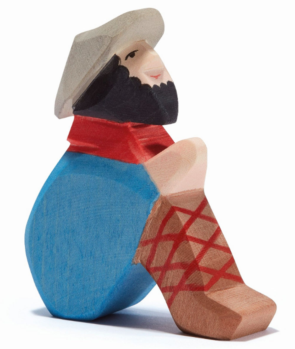 OSTHEIMER 40503 Hirte sitzend aus Holz Höhe 10,5cm Weihnachten Krippenfiguren