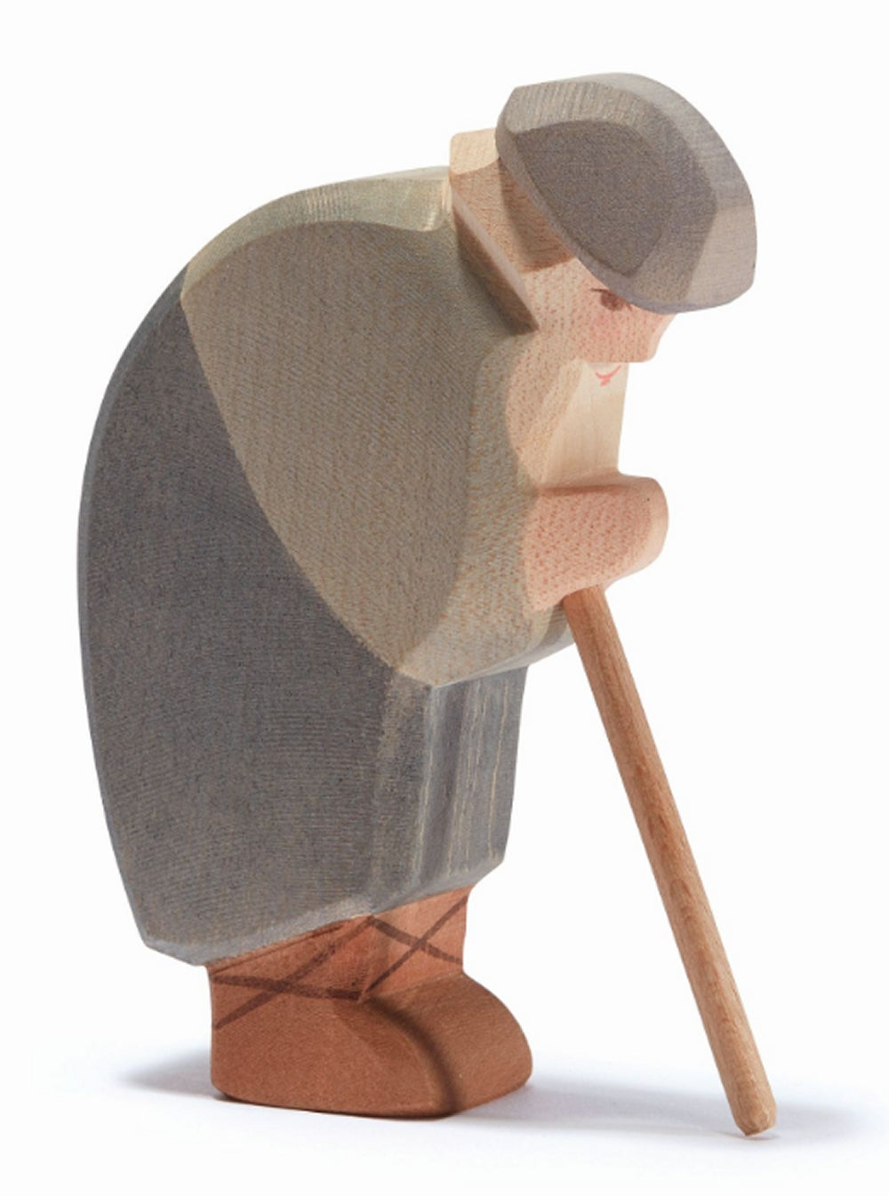 OSTHEIMER 40504 Hirte gebeugt aus Holz Höhe 12cm Weihnachten Krippenfiguren