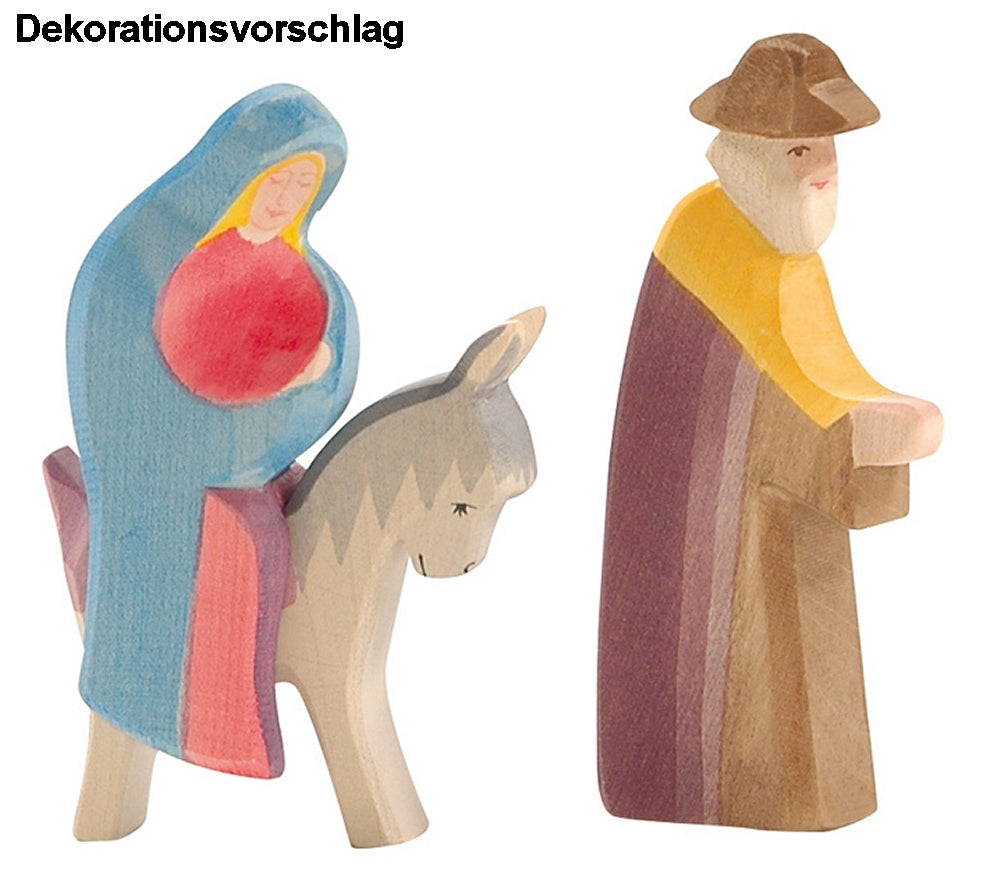 OSTHEIMER 4120 Josef wandernd aus Holz Höhe 16cm Weihnachten Krippenfiguren