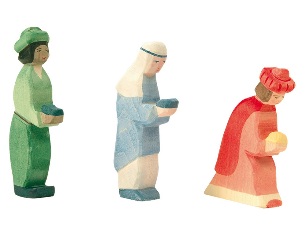 OSTHEIMER 4170 Gruppe König grün blau rot orientalisch aus Holz für Weihnachten