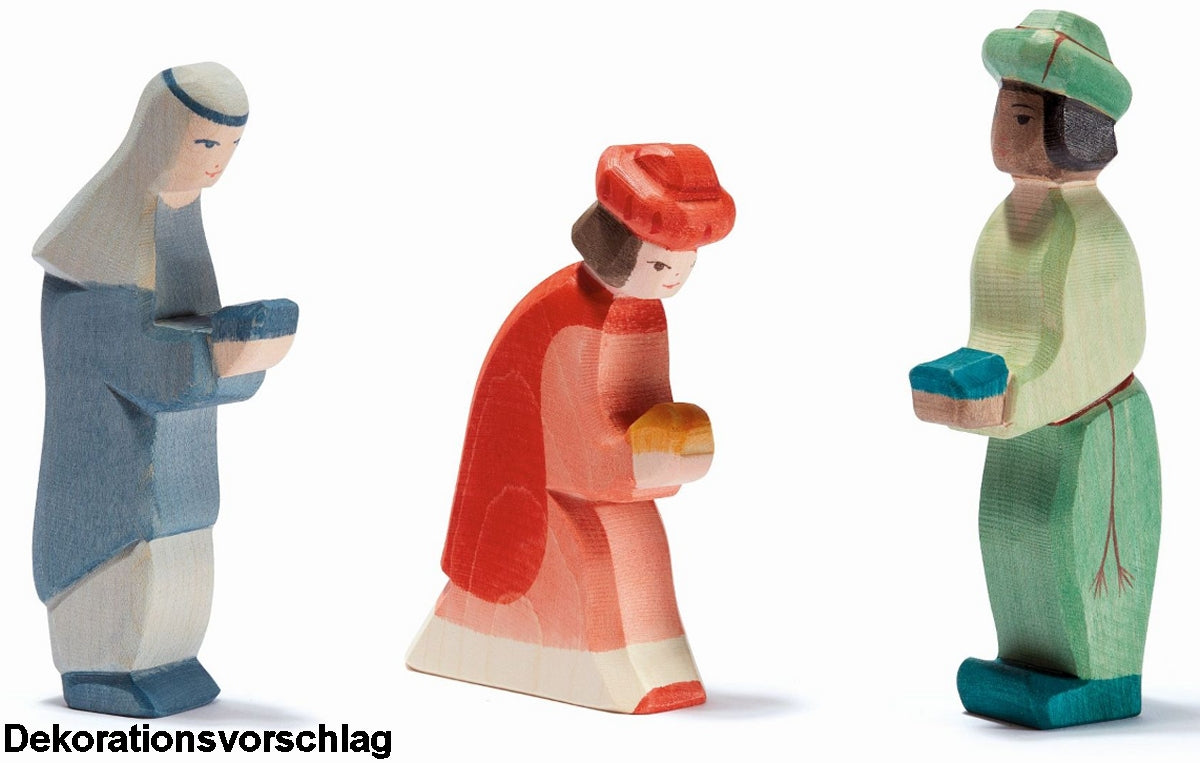 OSTHEIMER 41702 König blau orientalisch aus Holz Höhe 14,5cm Weihnachten Krippenfiguren