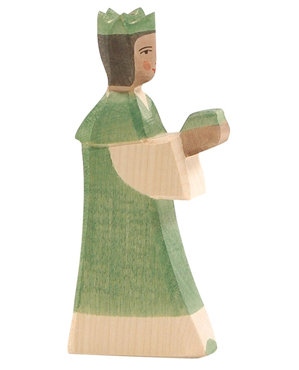 OSTHEIMER 41803 König grün aus Holz Höhe 16cm für Weihnachten Krippenfiguren