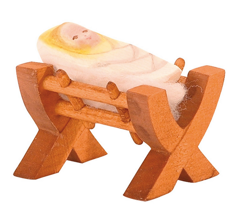 OSTHEIMER 42113 Krippe mit Kind II aus Holz Höhe 6,5cm Weihnachten Krippenfiguren